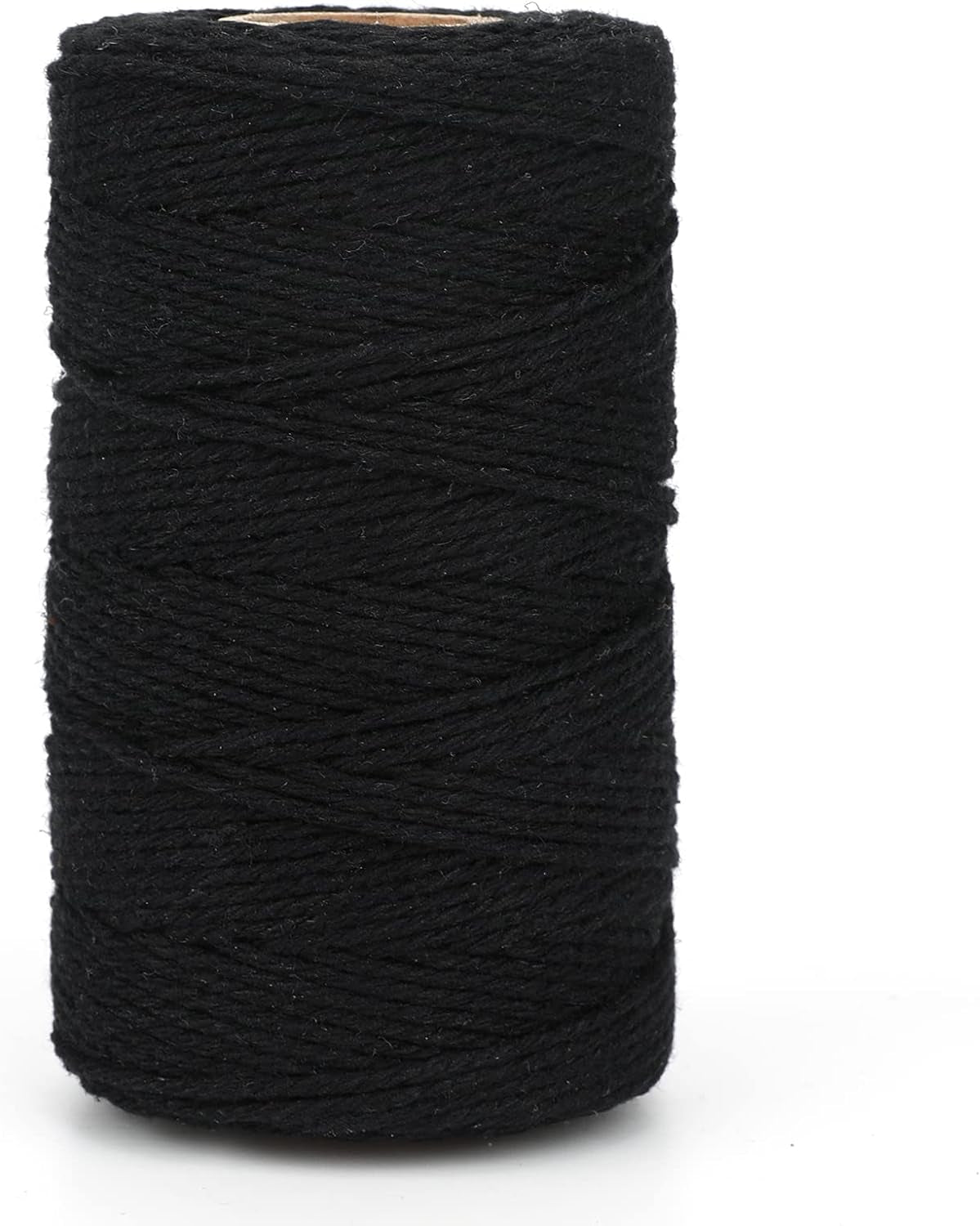 Black String, 2MM 328 Feet Natural Cotton String for Crafts, Cotton Bakers Twine, Black Cotton Twine String, Packing String for Gift Wrapping, DIY Arts and Crafts, Halloween, Christmas Decor