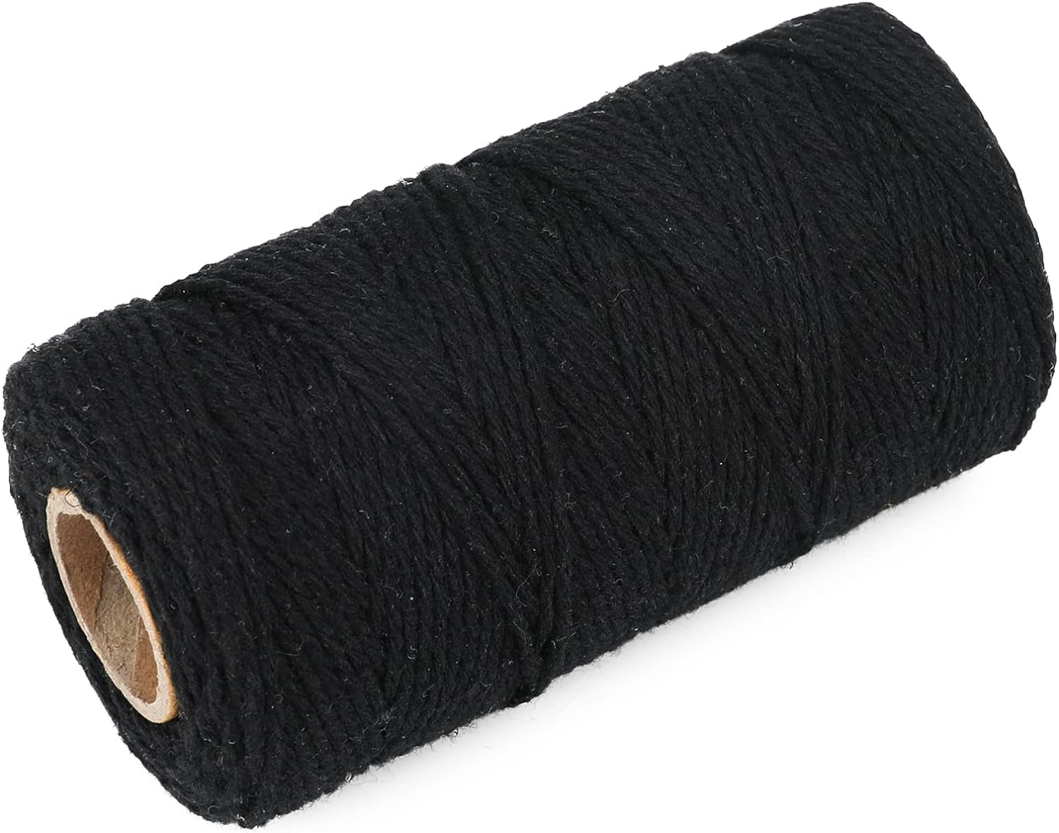 Black String, 2MM 328 Feet Natural Cotton String for Crafts, Cotton Bakers Twine, Black Cotton Twine String, Packing String for Gift Wrapping, DIY Arts and Crafts, Halloween, Christmas Decor